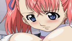 Rule 34 | 00s, amamiya yuu, angelium, animated, animated gif, blue eyes, bouncing breasts, breasts, huge breasts, latex, latex suit, red hair, ribbon, short twintails, twintails