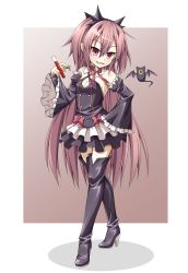 Rule 34 | 1girl, boots, high heel boots, high heels, highres, krul tepes, kyuutou (kyuutouryuu), owari no seraph, pink eyes, pink hair, test tube, thigh boots, thighhighs, twintails