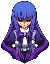 Rule 34 | blue hair, frederica bernkastel, gradient hair, long hair, multicolored hair, purple eyes, rayno, ribbon, smile, transparent background, umineko no naku koro ni