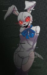 Rule 34 | 1girl, animal costume, artist request, breasts, rabbit costume, costume, five nights at freddy&#039;s, five nights at freddy&#039;s: security breach, furry, highres, holding, holding knife, knife, looking at viewer, open mouth, rabbit ears, rabbit tail, smile, vanny (fnaf), wide hips