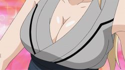 Rule 34 | 1girl, animated, animated gif, blonde hair, bouncing breasts, breasts, cleavage, lowres, naruto, naruto (series), tsunade (naruto)