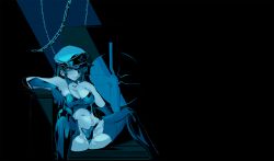 Rule 34 | 10s, 1girl, akame ga kill!, aqua hair, blue eyes, blue theme, blush, boots, breasts, bustier, chain, choker, cleavage, dominatrix, drawfag, elbow gloves, esdeath, gloves, grin, hair over one eye, hat, highres, large breasts, latex, latex boots, latex gloves, leather, leather boots, leather gloves, long hair, monochrome, navel, non-web source, panties, parted lips, peaked cap, smile, solo, thigh boots, thighhighs, underwear, uniform, very long hair