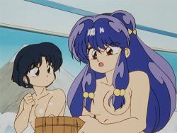 Rule 34 | 6+girls, animal, animated, bathhouse, black hair, breasts, cat, convenient censoring, hair censor, hair over breasts, lowres, multiple girls, nude, purple hair, ranma 1/2, shampoo (ranma 1/2), tagme, tendou akane, transformation, water