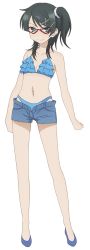 Rule 34 | 1girl, bikini, black hair, fate/kaleid liner prisma illya, fate (series), highres, kurihara suzuka (fate/kaleid liner), long hair, shorts, swimsuit