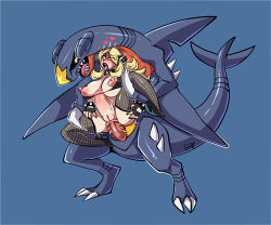 Rule 34 | 1boy, 1girl, ahegao, anal, anus, ass, bikini, bikini top only, blonde hair, blush, bottomless, breasts, creatures (company), curvy, cynthia (pokemon), fishnets, fucked silly, full body, fur trim, game freak, garchomp, gen 4 pokemon, gerph, hair ornament, hair over one eye, happy sex, held up, hetero, high heels, huge penis, large breasts, large insertion, legs, long hair, moaning, navel, nintendo, nipples, nude, open mouth, penis, pokemon, pokemon (creature), pokemon dppt, puffy nipples, pussy, pussy juice, rolling eyes, saliva, sex, shoes, skindentation, spread legs, stomach bulge, sweat, swimsuit, thighs, tongue, tongue out, trembling, uncensored