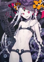 Rule 34 | 1girl, abigail williams (fate), abigail williams (swimsuit foreigner) (fate), abigail williams (swimsuit foreigner) (first ascension) (fate), artist request, bare shoulders, bikini, black background, black bikini, black bow, bow, breasts, collarbone, colored skin, double bun, fate/grand order, fate (series), forehead, hair bun, keyhole, long hair, looking at viewer, micro bikini, multiple bows, navel, open mouth, orange bow, parted bangs, pink eyes, sharp teeth, sidelocks, small breasts, smile, staff, swimsuit, teeth, tentacles, thighs, third eye, very long hair, white hair, white skin