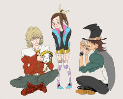 Rule 34 | 10s, age difference, barnaby brooks jr., clock, father and daughter, hat, kaburagi kaede, kaburagi t. kotetsu, pocket watch, simple background, tiger &amp; bunny, top hat, watch, zakk
