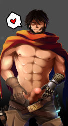Rule 34 | 1boy, abs, cassidy (overwatch), erection, highres, male focus, muscular, overwatch, overwatch 1, penis, smile, solo, tagme, undressing