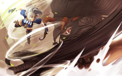 Rule 34 | 10s, 1girl, archer (dragon nest), bad deviantart id, bad id, bow (weapon), dragon nest, elf, green hair, manticore, pointy ears, rouzille, wallpaper, weapon, white hair