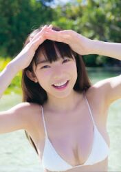 Rule 34 | asian, bikini, idol, japanese (nationality), model, nagasawa marina, photo (medium), real life, swimsuit, white bikini