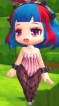 Rule 34 | 1girl, 3d, :d, animal ears, animated, bare arms, bare shoulders, blue hair, blunt bangs, bob cut, bouncing breasts, bracelet, breasts, character request, chibi, cleavage, contrapposto, dancing, fishnets, hairband, hands on own hips, hip focus, jewelry, jitome, legs together, leotard, looking past viewer, lowres, maplestory, medium breasts, mole, mole under eye, moving hips, one eye closed, open mouth, pink eyes, playboy bunny, short hair, smile, source request, spiked bracelet, spiked hairband, spikes, striped, thick thighs, thigh gap, thighs, video, wide hips, wink