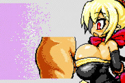 Rule 34 | 00s, 1boy, 1girl, alexi (tits!), alternate breast size, animated, arms behind back, blonde hair, blush, breasts, clothed female nude male, clothed paizuri, demon girl, disgaea, dress, earrings, ejaculation between breasts, fang, foreskin, from side, hair ornament, half-closed eyes, handsfree paizuri, hetero, huge breasts, jewelry, large breasts, male pubic hair, nintendo, nude, open mouth, oppai loli, original, paizuri, paizuri under clothes, penis, perpendicular paizuri, pixel art, pointy ears, profile, pubic hair, purple background, red eyes, ribbon, rozalin, short hair, slit pupils, sound, sound effects, sweatdrop, testicles, tsurime, video, warioware, warioware diy