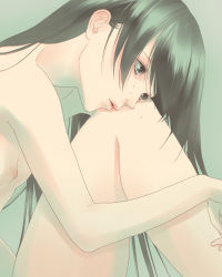 Rule 34 | 1boy, androgynous, black eyes, black hair, face, fuuchouin kazuki, getbackers, head rest, highres, hugging own legs, lips, male focus, nipples, nude, papillon10, solo, tears, trap