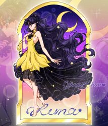 Rule 34 | bishoujo senshi sailor moon, dress, feet, highres, luna (sailor moon), luna (sailor moon) (human), mroczniak (gloomy chuu), yellow dress