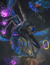 Rule 34 | artist name, astel naturalborn of the void, elden ring, flying, highres, monster, no humans, shimhaq, solo