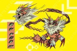 Rule 34 | angry, cat, corruption, digimon, digimon (creature), green eyes, highres, meicoomon, official seraphimon, sharp teeth, solo, teeth, tongue, tongue out