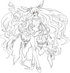 Rule 34 | 10s, 1girl, abyssal ship, anchorage princess, armored aircraft carrier princess, bow, claws, cosmic bear, crossed legs, fire, fire, floating hair, hair bow, hand on own hip, high heels, kantai collection, legs, crossed legs, long hair, red eyes, simple background, sketch, solo, spot color, teeth, very long hair, waist cape, watson cross, white background