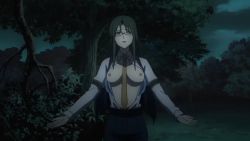 Rule 34 | 1girl, animated, anime screenshot, asougi rin, blue bra, bouncing breasts, bra, breasts, cleavage, closed eyes, come hither, glasses, green eyes, green hair, highres, large breasts, long hair, looking at viewer, mature female, mnemosyne, moaning, necktie, nipples, office lady, open bra, open clothes, outstretched arms, pants, solo, sound, underwear, undressing, video