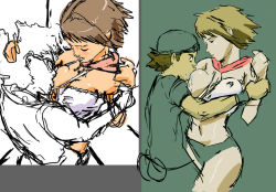 Rule 34 | 00s, afro, breast sucking, breastfeeding, breasts, final fantasy, final fantasy x, final fantasy x-2, holding another&#039;s wrist, shinra, yuna