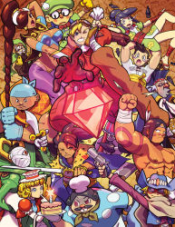 Rule 34 | 3girls, 6+boys, abs, accel, ankle ribbon, ayame (power stone), black hair, blonde hair, blue eyes, blush stickers, bomber jacket, braid, breasts, brown gloves, brown hair, cake, capcom, chinese clothes, cleavage, dark skin, edward fokker, everyone, facepaint, feather hair ornament, flat chest, food, foreshortening, galuda, gem, gloves, goggles, goggles on head, gourmand, grabbing another&#039;s hair, green hat, groin attack, gun, gun to head, gunrock, hair ornament, hair over one eye, handgun, harem pants, hat, highres, holding, holding sword, holding weapon, jack (power stone), jacket, japanese clothes, julia whitepearl, katana, kraken (power stone), kunai, large breasts, leg ribbon, lifting person, long hair, md5 mismatch, multiple boys, multiple girls, muscular, native american, ninja, nipples, old, old man, pants, pete (power stone), pistol, power stone, power stone 2, pride fokker, punching, revolver, ribbon, robaato, rouge (power stone), round eyewear, ryouma (power stone), samurai, single braid, stomach, sword, top hat, topless male, union jack, very long hair, wang-tang, weapon, white hat