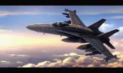 Rule 34 | 1other, aircraft, airplane, cloud, f-18 hornet, fighter jet, flying, jet, letterboxed, military, military vehicle, mori souchou, pilot, solo, sunset, vehicle focus