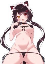 Rule 34 | 1girl, animal ears, bare shoulders, bikini, black collar, blush, breasts, brown bikini, collar, collarbone, dog ears, dog hair ornament, dog tail, fang, flower, fuji yoshida, gluteal fold, hair ornament, hand on own chest, heterochromia, highres, inui toko, long hair, looking at viewer, low twintails, medium breasts, micro bikini, nijisanji, open mouth, red flower, seiza, simple background, sitting, solo, stomach, striped bikini, striped clothes, swimsuit, tail, thighs, twintails, virtual youtuber