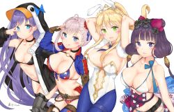 Rule 34 | 4girls, absurdres, artoria pendragon (all), artoria pendragon (fate), artoria pendragon (swimsuit ruler) (fate), black legwear, blonde hair, breasts, fate/grand order, fate (series), gouka, highres, katsushika hokusai (fate), katsushika hokusai (swimsuit saber) (fate), large breasts, leotard, long hair, looking at viewer, meltryllis, meltryllis (fate), meltryllis (swimsuit lancer) (fate), meltryllis (swimsuit lancer) (first ascension) (fate), miyamoto musashi (fate), miyamoto musashi (fate/grand order), miyamoto musashi (swimsuit berserker) (fate), miyamoto musashi (swimsuit berserker) (second ascension) (fate), multiple girls, pantyhose, playboy bunny, small breasts, swimsuit, thighhighs