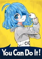 Rule 34 | blue hair, eyepatch, face, gloves, highres, mask, nyanafk, original, serious, short hair, solo, sweater