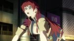 Rule 34 | 10s, 1girl, all fours, animated, blue eyes, bouncing breasts, braid, breasts, cleavage, cleavage cutout, clothing cutout, female focus, jacket, large breasts, long hair, neck, outdoors, re:creators, red hair, selesia upitiria, serious, solo, talking, twin braids, video, video