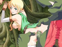Rule 34 | 1girl, against tree, animated, animated gif, anus, ass, ass grab, bent over, blonde hair, bouncing breasts, breasts, breasts out, caryo, censored, clenched teeth, clothed female nude male, clothed sex, cross-section, cum, cum on ass, detached sleeves, elf, forest, green eyes, looking back, moaning, monster, nature, nipples, nude, open mouth, orc, outdoors, penis, pointy ears, pussy, sex, skindentation, teeth, thighhighs, tree, vaginal, white thighhighs