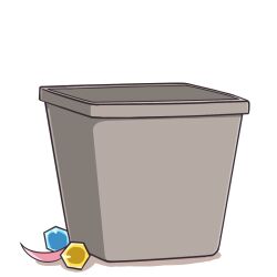 Rule 34 | bocchi the rock!, cube hair ornament, denden, gotoh hitori, hair ornament, no humans, simple background, transparent background, trash can