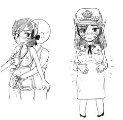 Rule 34 | 1boy, 1girl, ^ ^, army, bare shoulders, blush, grabbing another&#039;s breast, breasts, closed eyes, cropped legs, crying, crying with eyes open, d.va (overwatch), dog tags, dress, eyes visible through hair, facial mark, female soldier, flying sweatdrops, full body, gogocherry, grabbing, grabbing from behind, greyscale, hair over one eye, hat, hetero, long hair, looking at viewer, medium breasts, medium hair, midriff, military, military hat, military uniform, monochrome, overwatch, overwatch 1, pigeon-toed, pregnant, reach-around, sequential, sex slave, short shorts, shorts, simple background, smile, soldier, standing, tank top, tears, uniform, white background