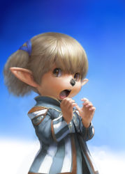 Rule 34 | 00s, 1girl, bad id, bad pixiv id, blonde hair, brown eyes, final fantasy, final fantasy xi, hairband, highres, invisible object, pointy ears, realistic, sexually suggestive, shantotto, shantotto-sama, short hair, solo, tarutaru, tongue, twintails