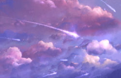 Rule 34 | cloud, meteor, no humans, original, purple sky, purple theme, sakimori (hououbds), scenery, sky