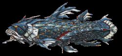 Rule 34 | battleship, coelacanth, darius (series), darius gaiden, fish, king fossil, mecha, military, military vehicle, no humans, robot, ship, transparent background, warship, watercraft