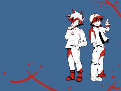 Rule 34 | 2boys, ash ketchum, child, creatures (company), game freak, gary oak, multiple boys, nintendo, poke ball, pokemon, pokemon (anime), smile, standing