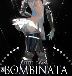 Rule 34 | 1girl, android, backless outfit, ballerina, bambinata: vitrum (swan lake) (punishing: gray raven), bambinata (punishing: gray raven), black background, commentary, dress, english commentary, english text, from behind, highres, joints, lanyaojun, mechanical parts, original, punishing: gray raven, robot joints, solo, white dress