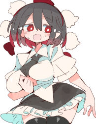 Rule 34 | 1girl, hat, highres, massakasama, open mouth, pointy ears, red eyes, red hat, shameimaru aya, solo, touhou