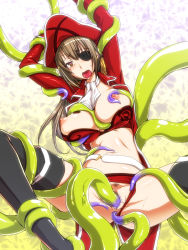 Rule 34 | 10s, 1girl, amagi brilliant park, anal, belt, bikini, blush, boots, breasts, brown eyes, brown hair, cameltoe, censored, cleavage, ebido, eyepatch, hat, highres, jacket, large breasts, legs, long hair, long sleeves, navel, nipples, open clothes, pirate, pirate hat, pussy, pussy juice, rape, red bikini, red jacket, sento isuzu, solo, swimsuit, tentacle sex, tentacles, thigh boots, thighhighs, thighs, vaginal