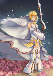 Rule 34 | 1girl, absurdres, ahoge, bare shoulders, blonde hair, breasts, bridal veil, cleavage, closed mouth, detached sleeves, eyebrows, fate/grand order, fate (series), full body, gloves, green eyes, high heels, highres, holding, holding sword, holding weapon, looking at viewer, medium breasts, nero claudius (bride) (fate), nero claudius (bride) (second ascension) (fate), nero claudius (fate), nero claudius (fate) (all), rookie55678, short hair, smile, solo, standing, sword, veil, weapon, white gloves