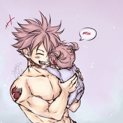 Rule 34 | 1boy, fairy tail, father and daughter, natsu dragneel, red hair, smile, tagme