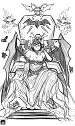 Rule 34 | demon, demon girl, digimon, fallen angel, ghostmon, highres, lilithmon, mark of evil, picodevimon, wings