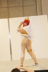 Rule 34 | 1girl, asian, ass, breasts, chouzuki maryou, hime to boin, photo (medium), plump, princess caramel, red hair, solo, thick thighs, thighs