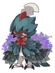 Rule 34 | 1other, animal feet, artist name, beak, body fur, chibi, claws, creatures (company), decidueye, feathered wings, full body, furry, game freak, gen 7 pokemon, green fur, green wings, half-closed eyes, looking at viewer, nintendo, other focus, outline, pokemon, pokemon (creature), red eyes, shira (sirairo116), signature, solo, standing, twitter username, white background, white fur, white outline, wings, yellow eyes