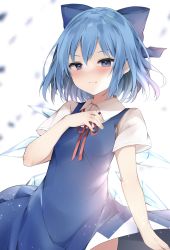 Rule 34 | absurdres, cirno, commentary request, highres, karasusou nano, standing, touhou, white background