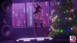 Rule 34 | 1girl, 3d, animated, artist name, ass, ass shake, audible music, back cutout, blindfold, boots, bottomless, christmas, christmas tree, clothed female nude male, clothing cutout, hairband, high heel boots, high heels, huge ass, jiggle, juliet sleeves, laosduude, long sleeves, looking back, nier (series), nier:automata, nude, pole, pole dancing, puffy sleeves, red blindfold, shiny skin, short hair, solo, sound, standing, stripper pole, thigh boots, thighhighs, thighhighs under boots, third-party edit, video, white hair, 2b (nier:automata)