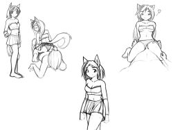Rule 34 | animal ears, blush, bra, breasts, cat ears, cat tail, cowgirl position, girl on top, happy sex, midriff, monochrome, navel, panties, reverse cowgirl position, sequential, sex, sex from behind, straddling, tail, underwear, vaginal, whtb
