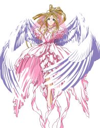 Rule 34 | 1girl, aa megami-sama, absurdres, belldandy, crossed arms, dress, extraction, highres, vector trace, wings