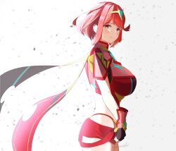 Rule 34 | absurdres, breasts, highres, kanuitichrom, large breasts, pyra (xenoblade), red eyes, red hair, short hair, solo, xenoblade chronicles (series), xenoblade chronicles 2