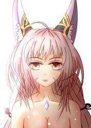 Rule 34 | 1girl, absurdres, animal ears, artist name, bare shoulders, beach, breasts, cleavage, cloud, commentary request, crystal, day, ear covers, facial mark, gem, grey hair, highres, ilrs (user kzmf4858), jewelry, lips, long hair, looking at viewer, low twintails, medium breasts, nia (blade) (xenoblade), nia (xenoblade), nude, ocean, ribbon, smile, solo, twintails, upper body, very long hair, water, watermark, xenoblade chronicles (series), xenoblade chronicles 2